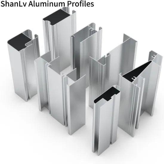 Profilo in alluminio estruso con scanalatura a T per estrusione di alluminio per materiale da costruzione industriale 6063 T5